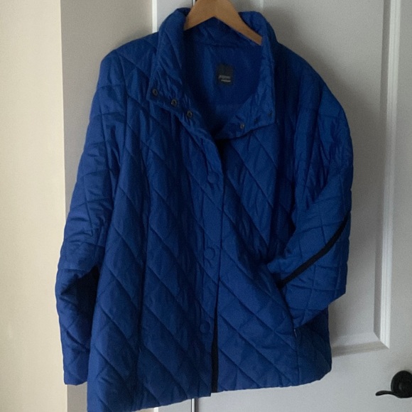 Marina Rinaldi Royal Blue Quilted Puffer Coat - Picture 1 of 5